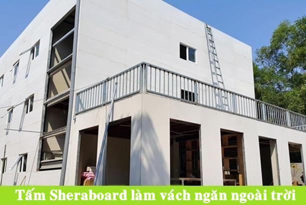 tấm shera board làm vách ngăn