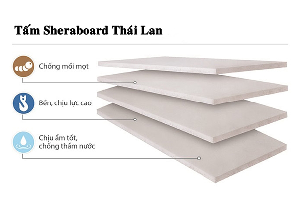 tấm shera board thái lan 12mm