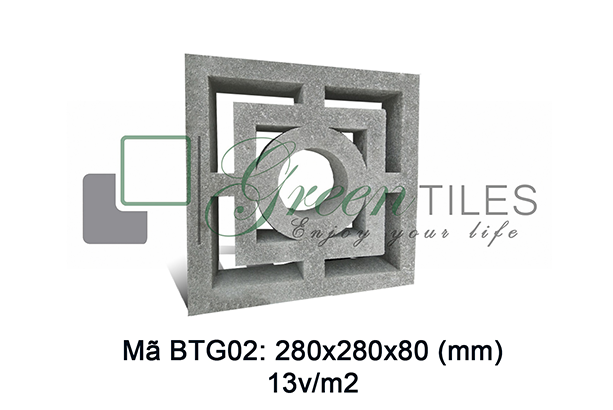 Gạch thông gió Greentiles mẫu BTG-02