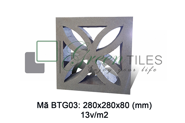 Gạch thông gió Greentiles mẫu BTG-03