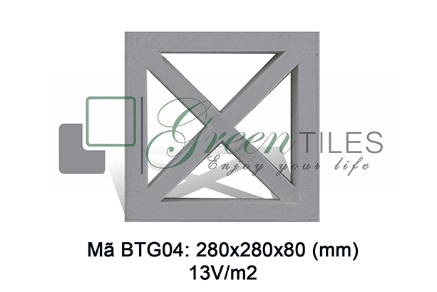 Gạch thông gió Greentiles mẫu BTG-04