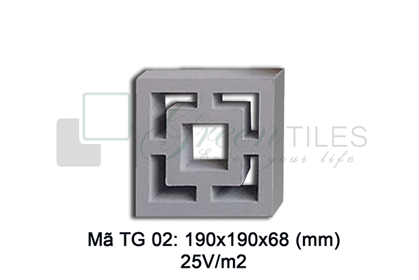 Gạch thông gió Greentiles mẫu TG-02