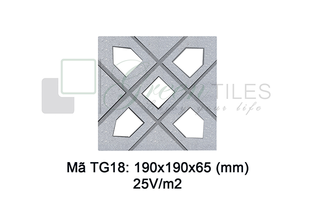 Gạch thông gió Greentiles mẫu TG-18