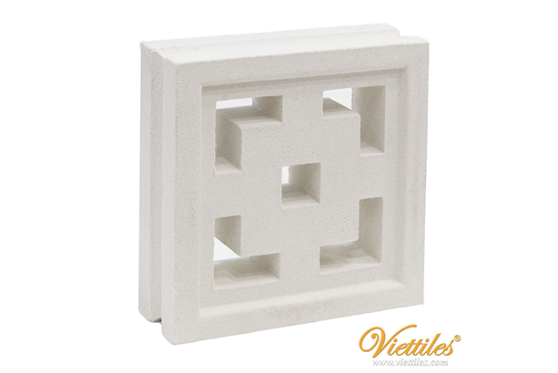 gạch thông gió cube trắng