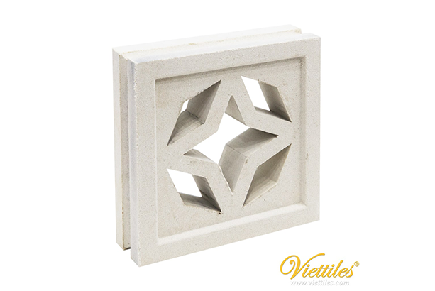 gạch thông gió Star trắng