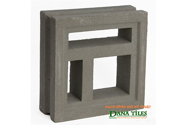 Gạch bông gió Danatiles D-02 đen