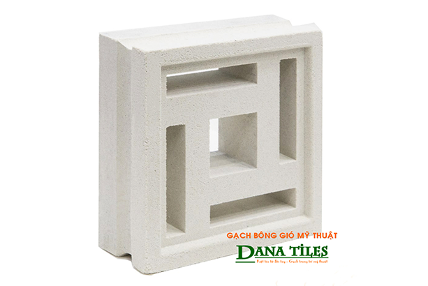 Gạch bông gió Danatiles D-03 trắng