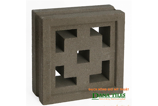 Gạch bông gió Danatiles D-08 đen