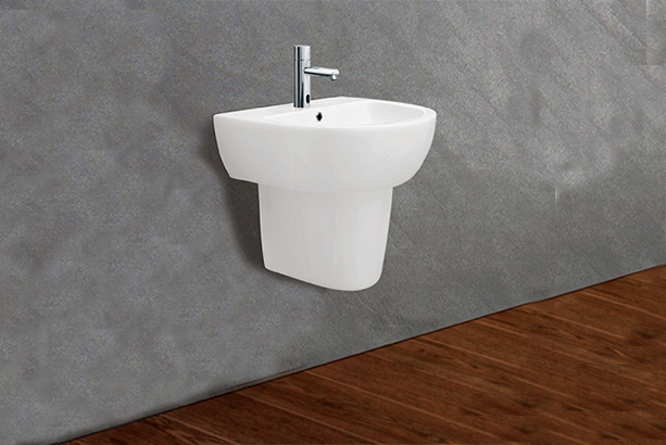 Chậu rửa Lavabo treo tường chân lửng Viglacera VI51