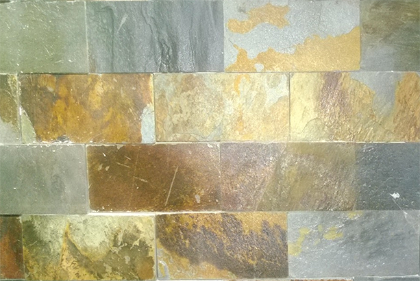 Đá slate đa sắc ốp tường 25x50x(0.5-0.7)cm