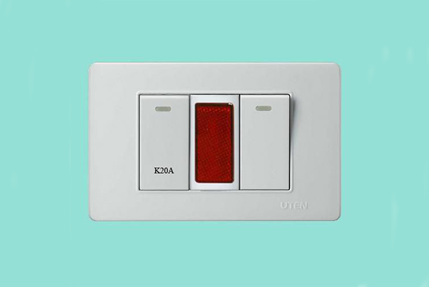Bộ công tắc 20A, đèn báo, công tắc cỡ S