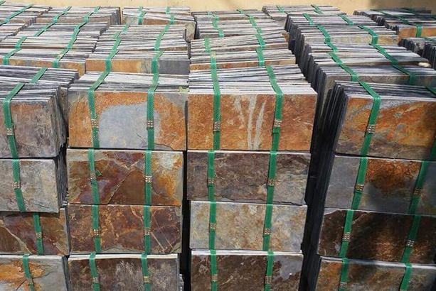 Đá slate đa sắc lát nền 15x30x(1-1.2)cm