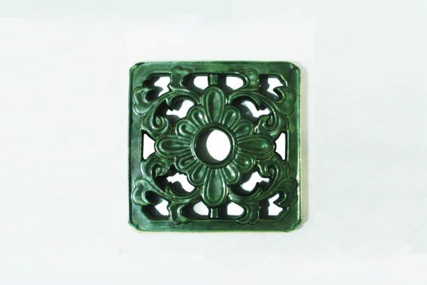 Gạch thông gió hoa cúc men xanh đồng cổ TG - U30