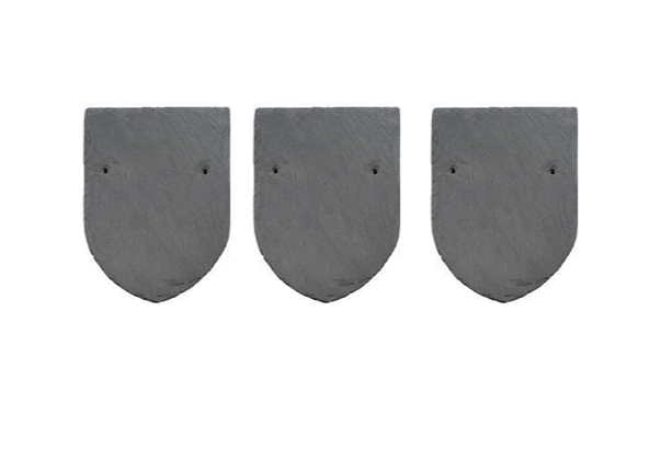 Đá slate đen Lai Châu lợp mái mũi hài 15x25cm