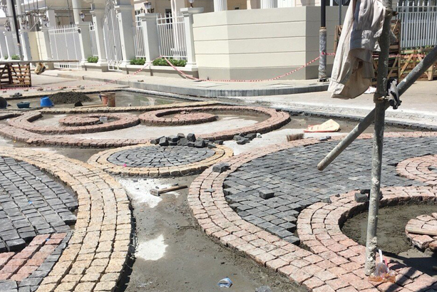 đá cubic granite lát sân