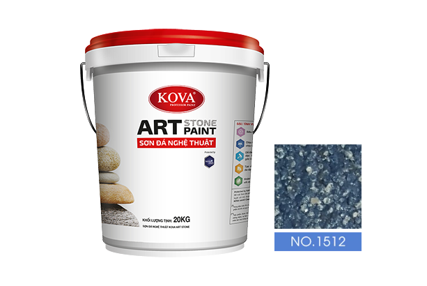 sơn giả đá kova art stone 20kg mã màu 1512