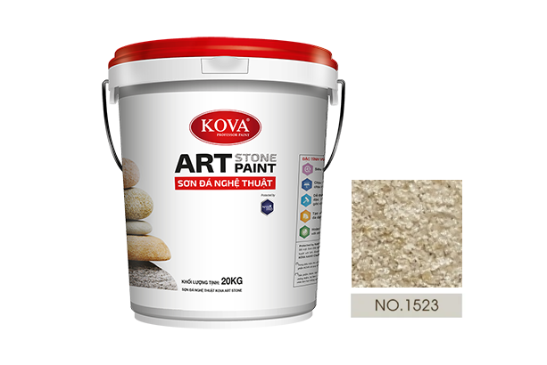 sơn giả đá kova art stone 20kg mã màu 1523