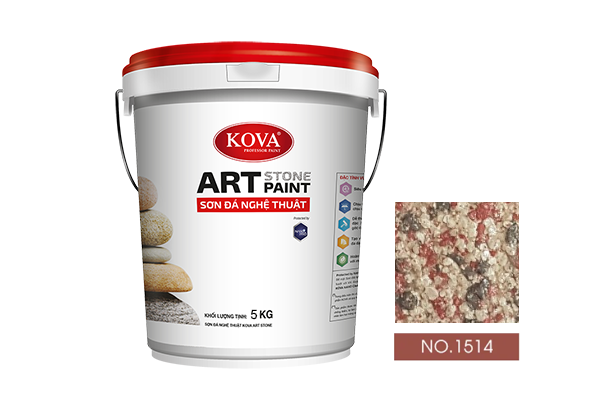 sơn giả đá kova art stone 5kg mã màu 1514