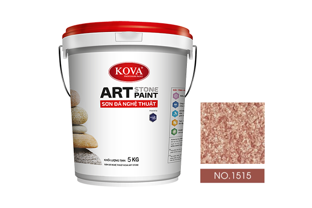 sơn giả đá kova art stone 5kg mã màu 1515