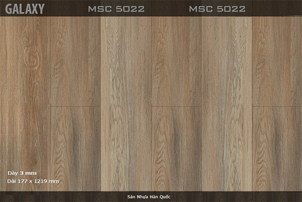 Sàn nhựa vinyl Galaxy vân gỗ MSC 5022