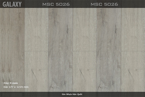 Sàn nhựa vinyl Galaxy vân gỗ MSC 5026