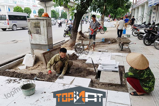 Đá ghi sáng lát sân vườn