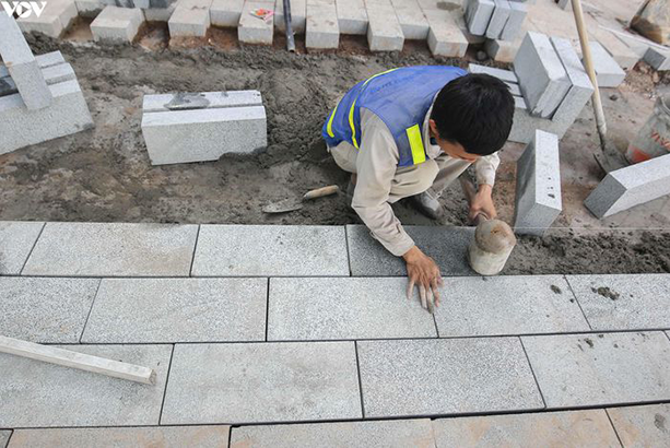 Đá granite trắng lát nền