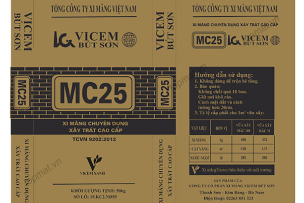 Xi măng MC25 - một trong những loại xi măng xây tô