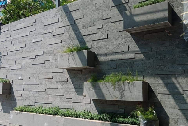 Đá ong ốp tường sân vườn