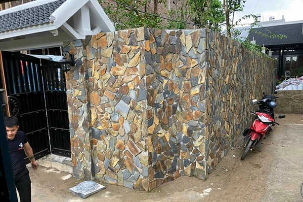 Đá rối đa sắc Lai Châu ốp tường cạnh tự nhiên