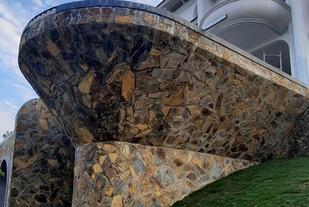 Đá rối đa sắc Lai Châu ốp tường cạnh tự nhiên