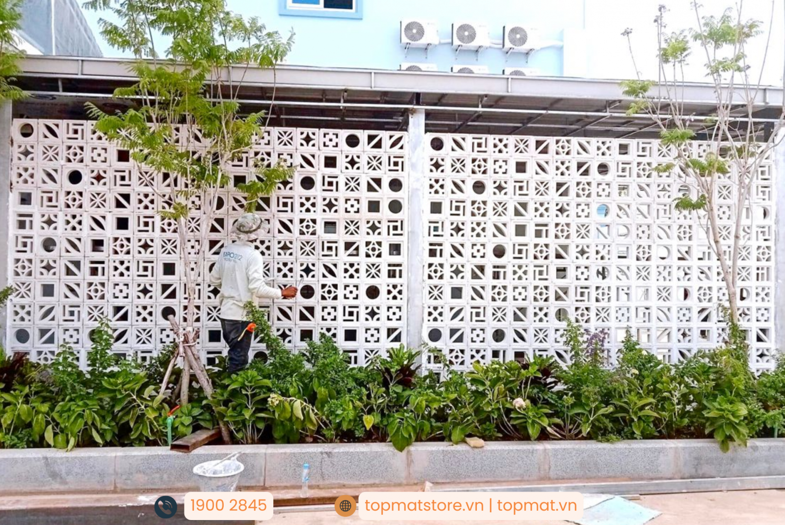 Hàng rào gạch thông gió với đa họa tiết mang nghệ thuật thiết kế độc đáo